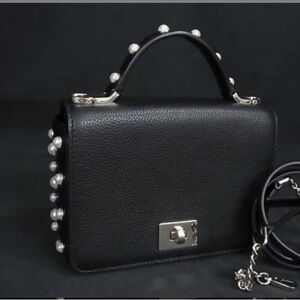 Kate Spade Black Mini Bag with Pearl Details